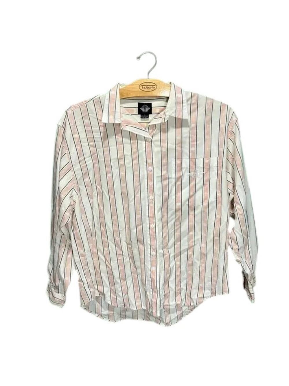 Dockers L Striped Button Down Shirt 100 Cotton Long Sleeve Classic